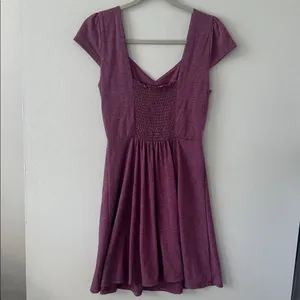 Gilli Women Dress Purple Cap Sleeve Smocked Back Fit & Flare Size Small thumbnail 5