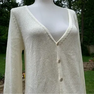 Lovers and + FRIENDS women's S Small sweater ivory Delicate cardigan Revolve thumbnail 2
