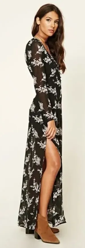 ✨HP 12-11-16✨M-Slit Floral Maxi Dress✨ thumbnail 1