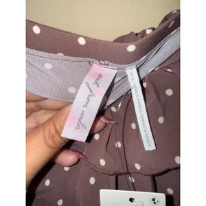 Out From Under Urban Outfitters NWT Coquette Polka Dot Ruffle Mesh Skort Brown S Y2K Fairycore thumbnail 2