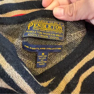 Pendleton Portland Collection Merino Wool Top Blouse Sweater Short Sleeve S Flaw thumbnail 9