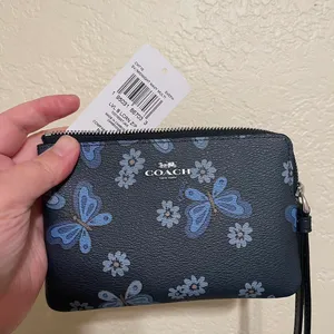 Coach Butterfly Print Corner Zip Wristlet thumbnail 7