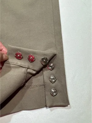 Carlisle New York Taupe Dress Pants Size 6 with Snap Cuffs thumbnail 4