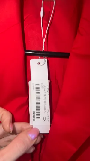 Women’s Lilla P Red Blazer Jacket XS thumbnail 3