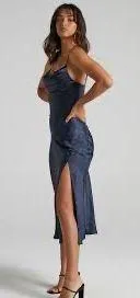 Showpo Midi Dress Navy thumbnail 1