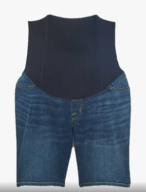 Isabel Maternity Women's Crossover Panel Bermuda Maternity Jeans Size 10 thumbnail 1