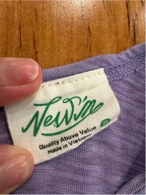 NeWViV Lavender Mineral Wash Knit Romper S 100% Cotton Raw Seam Keyhole Pocket thumbnail 7