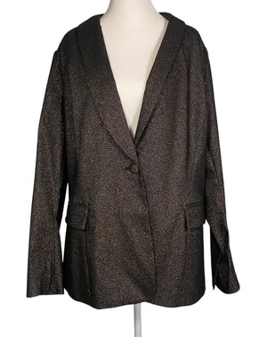 Lane Bryant The Bryant Blazer Sparkle Career Jacket Party Occasion Size 16‎ thumbnail 1