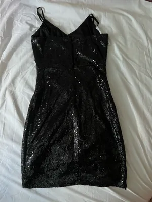 Lulus Black Sparkly Hoco Dress  thumbnail 3