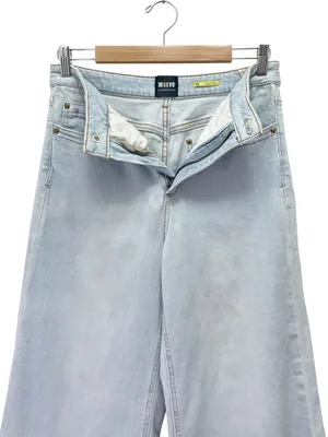 Maeve Anthropologie Jeans Sz 29 Light Wash High Rise Wide Leg Crop Stretch Denim thumbnail 5