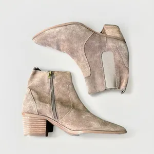 Franco Sarto Boots Womens 8 M Sager Zip Chelsea Ankle‎ Bootie Brown Suede Heels thumbnail 7