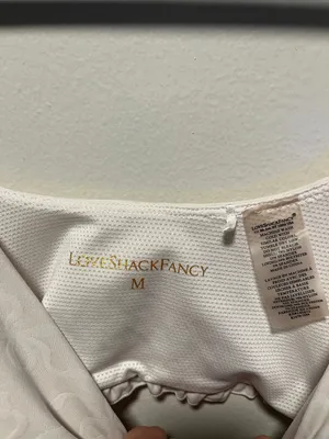 LOVESHACKFANCY Ergo Bow Jacquard Active Cutout Tennis Dress White, Size M thumbnail 8