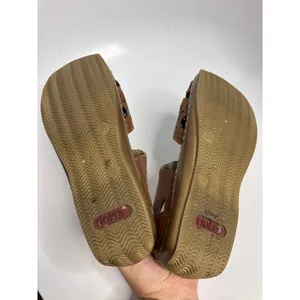 Rieker Antistress Mary Jane Sandals Womens 39 Brown Leather Perforated Good Flat thumbnail 7