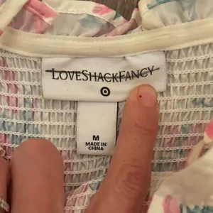 Love Shack Fancy Floral Tiered Dress with Pink Roses thumbnail 4