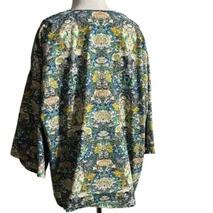 Floral Kimono Cardigan Green Size XL thumbnail 4