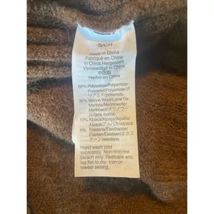 Point‎ Sur J. Crew Alpaca Merino Wool Blend Mockneck Sweater Women's Small Brown thumbnail 5