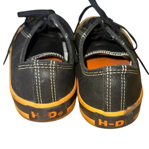 Harley Davidson Sneakers Womens 6.5 Black Orange Low Top Lace Up Casual Shoes‎ thumbnail 4