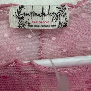 Free‎ People Intimately Free Floral Mesh Baby T Shirt In Rosy Pink XS-S thumbnail 7