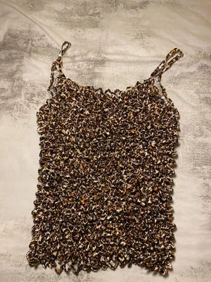 Y2K Brown Leopard Textured Stretch Camisole Size undefined thumbnail 4