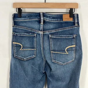 American Eagle Outfitters Hi-Rise Jegging Jeans Women 8 Short Blue‎ Denim Cotton thumbnail 5
