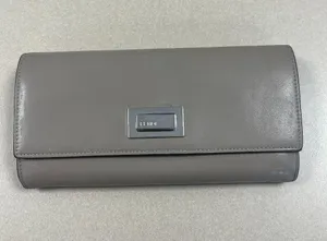 FENDI Peekaboo Leather Continental Wallet w/Turnlock - Greige - Preowned thumbnail 1