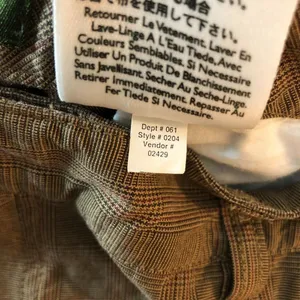 Eddie Bauer Womens Dress Pants Trousers Plaid Cotton Brown 8 Petite thumbnail 4