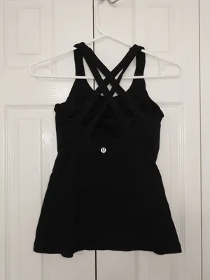 Lululemon Cross It Off Tank - Black - Size: 4 thumbnail 2