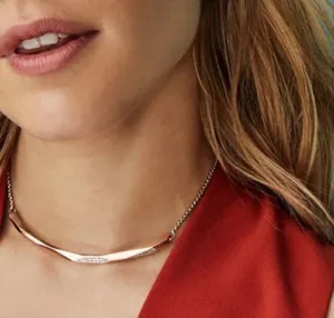 Kendra Scott Graham Choker Adjustable Necklace in Gold with Crystals thumbnail 1