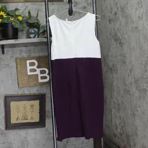 NWT Ny Collection Petite Two-Piece Dress Set with Jacket Plum Purple / White 10P thumbnail 8