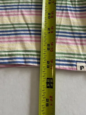 Pact Sz S Multicolor Striped Organic Cotton Essential Crewneck Tee Shirt thumbnail 6