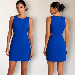 Anthropologie Mare Mare Blue Mini Dress Cutout Shift‎ Homecoming Cocktail thumbnail 2