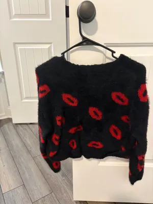 Lulus black sweater thumbnail 2