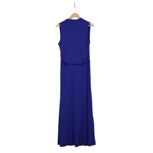 Vince Camuto Royal Blue V-Neck Sleeveless Ruched Maxi Dress Small thumbnail 5