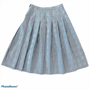 PENDLETON Houndstooth 100% Wool Pleated Skirt Size 10 thumbnail 2