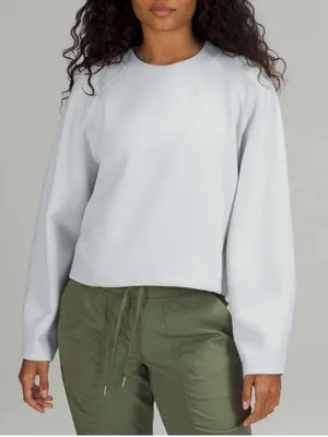 Lululemon AirWrap Modal Crew Long Sleeve Top, Alpine White, Size 16 thumbnail 1