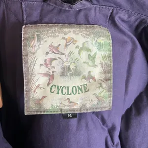 Vintage Cyclone Purple Down Puffer Jacket 80s Snakeskin‎ Details Medium thumbnail 6