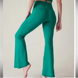 Athleta‎ Salutation Stash Flare Pant Emerald Green Size XS thumbnail 2