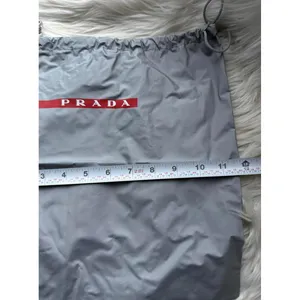Prada Gray Dust Bag with Red Logo thumbnail 5
