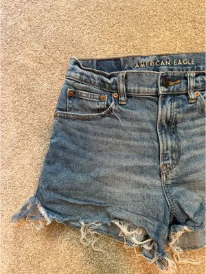 American Eagle Stretch Denim High-Rise Shorts thumbnail 4