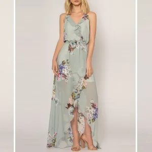 NWT LAVENDER BROWN Pink Racerback Wrap Maxi Dress Small thumbnail 10