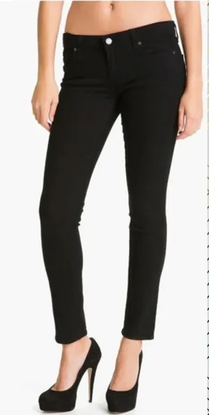 Paige Peg‎ Skinny Jeans in Black Overdye thumbnail 1