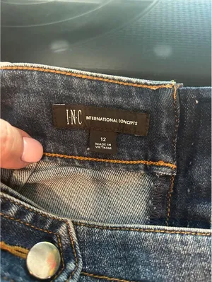 Trendy Denim Mini Skirt by INC - Size 12 thumbnail 3