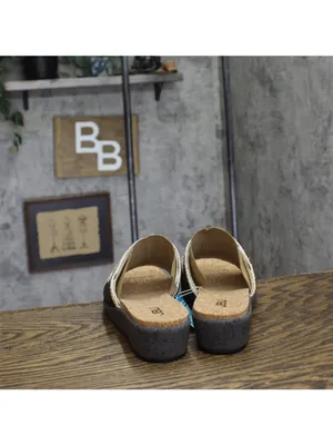 NWT JBU By Jambu Comfort Casual Fashion Slip On Wedge Sandal Black / White 9.5M thumbnail 10