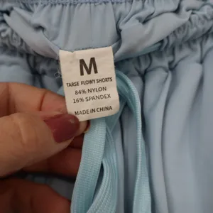 TARSE Flowy Shorts Womens M Athletic Light Blue Spandex Liner Good thumbnail 3