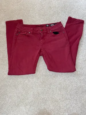 Miss Me Mid-Rise Skinny Jeans Red 29 x 28 thumbnail 2