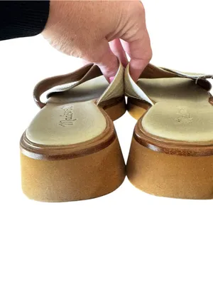Madewell - Cream Leather Crisscross Slide Sandals Sz 6.5 thumbnail 5