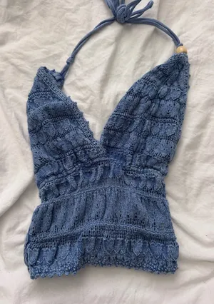 Blanco By Nature Boutique blue knit tank top  thumbnail 1