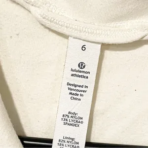 Lululemon Daily Yoga Jacket Polar Cream Collared Athletic Full Zip‎ Size 6 thumbnail 4