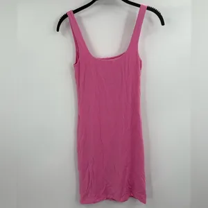 Aritzia Wilfred Pink Mini Ruched Party Rushing Lydia Barbie Dress Size Xs thumbnail 9