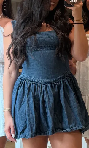 Free People Denim Mini Dress thumbnail 1